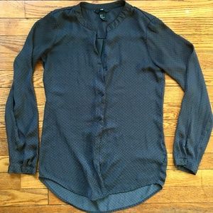H&M Dotted Silky Soft Button Up Blouse
